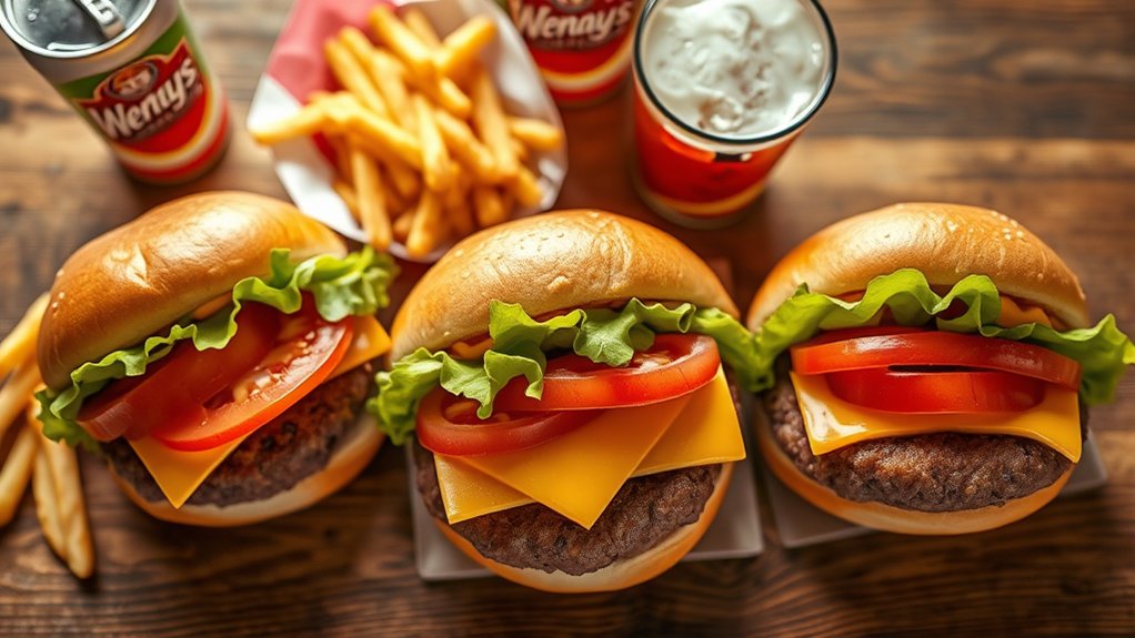 wendy s burger options and pricing vary